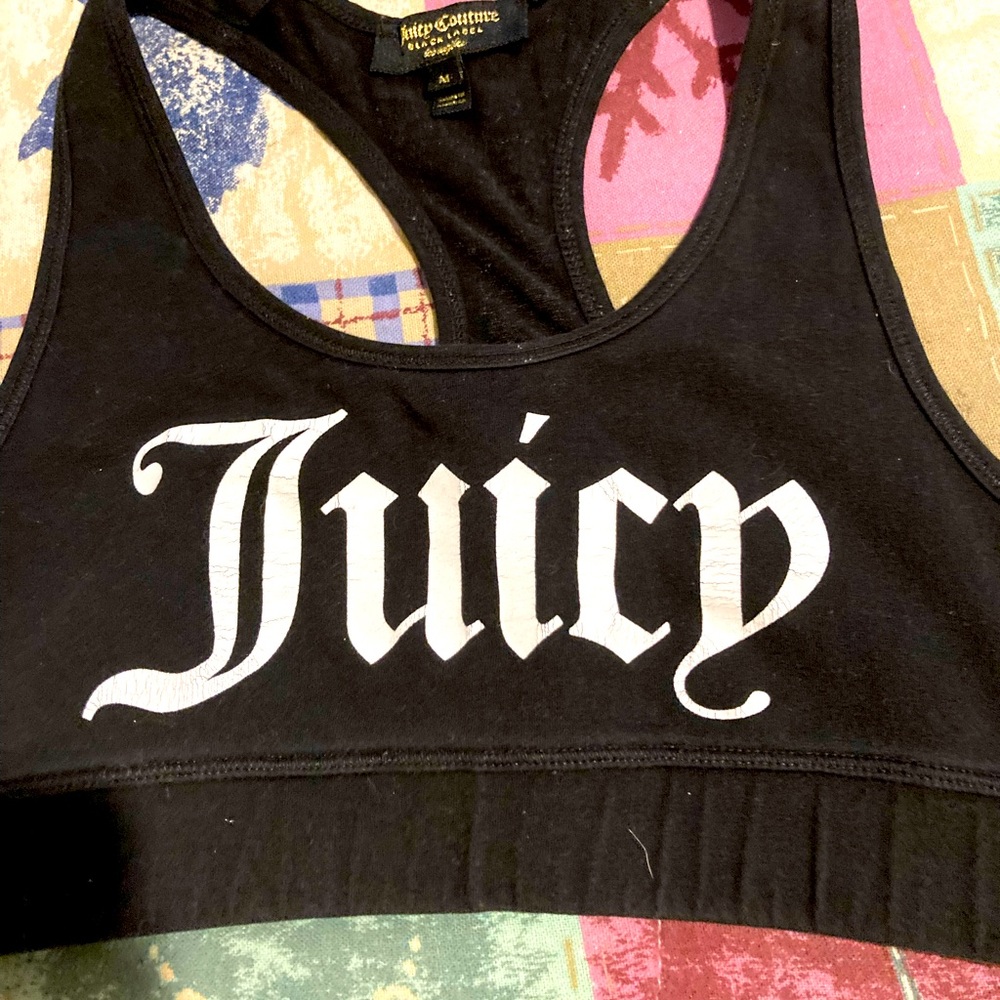 Juicy Couture Sport Bra . Black Label Size Medium.